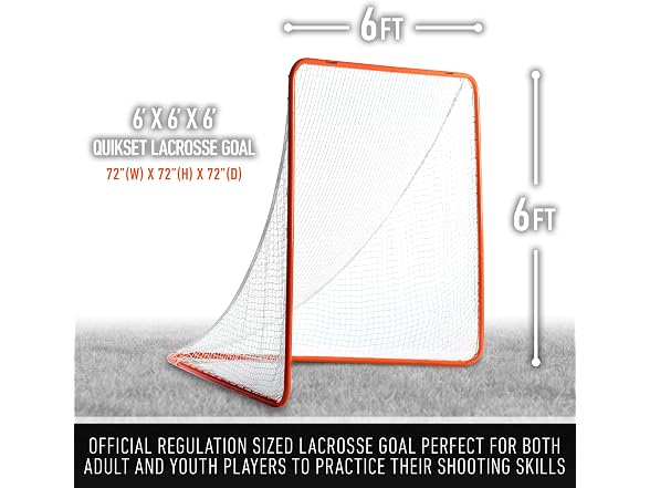 Franklin Sports Official Quikset Lacrosse Goal - 6' x 6'