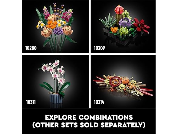 LEGO Icons Dried Flower Centerpiece Building Sets