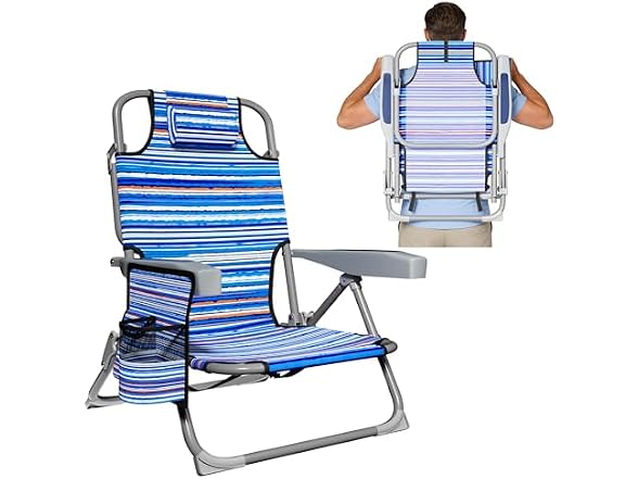 Beach Chair Lay Flat Folding Backpack Beach Chairs