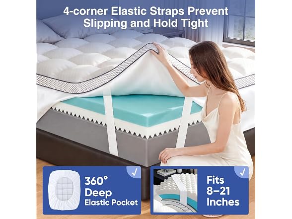 Full Mattress Topper, Memory Foam