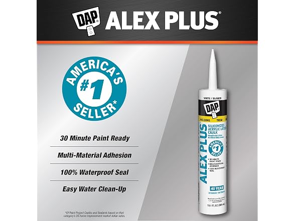 DAP 18152 Alex Plus Caulk 10.1oz White
