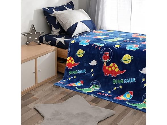 SALIMAH Glow in The Dark Dinosaur Blanket Gifts