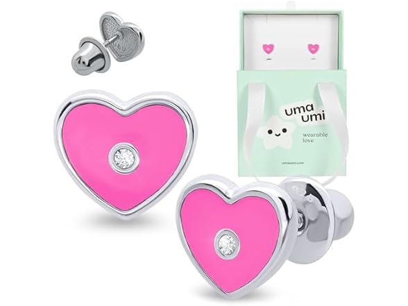 UmaUmi Sterling Silver Heart Earrings