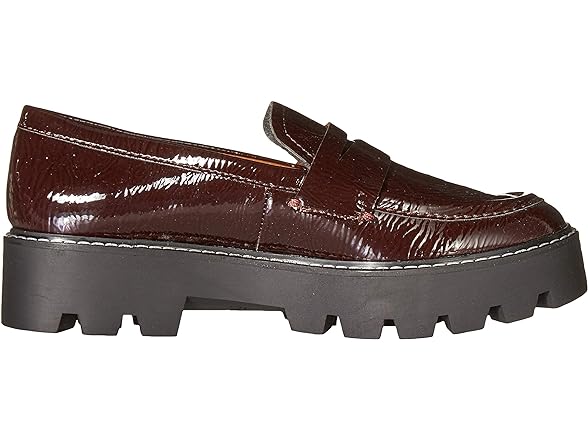 Franco Sarto Womens Chunky Loafer, Burgundy, 8