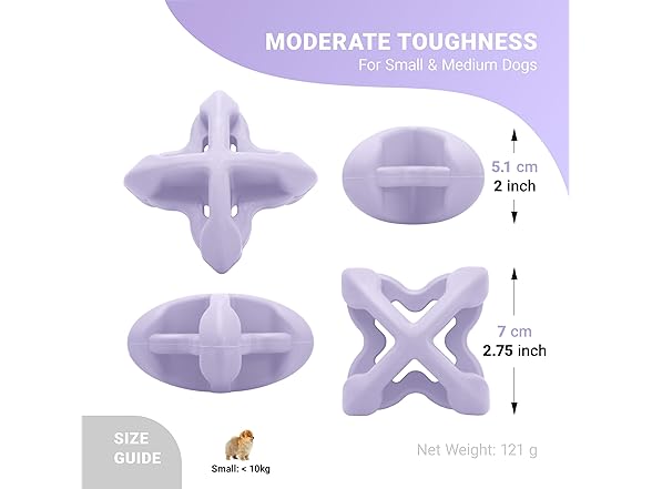 PetDreamHouse Geometrics Fun Soft Chew Toy- Lavender