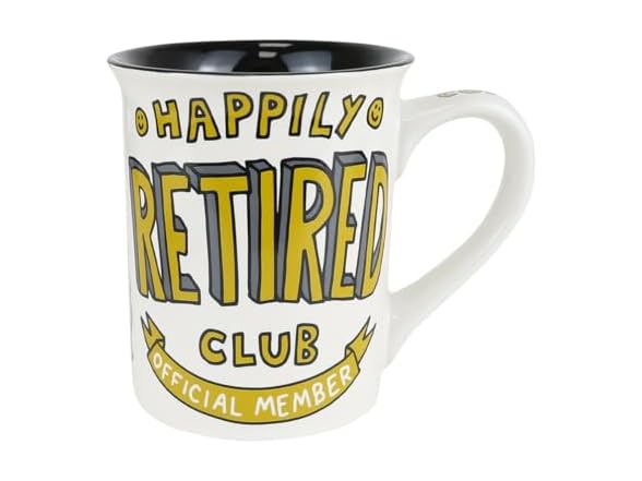 Happily Retired Club Greeting Card Coffee Mug