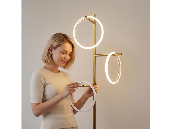 Bairth Gold Floor Lamp with 3 Lights