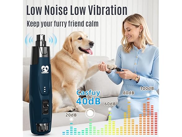 Casfuy B0FCFVCZK9 dog nail grinder