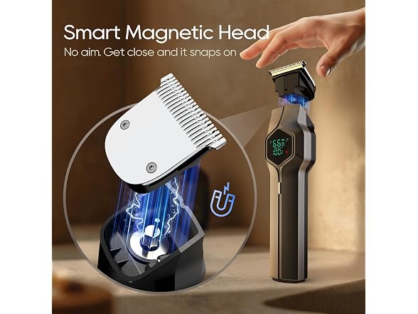 Beard Trimmer for Men, Snap-on Heads
