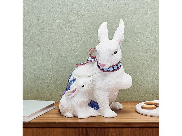 Fitz And Floyd Jardin Bunny Easter Cookie Jar