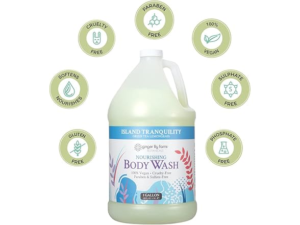 Ginger Lily Farms Botanicals Body Wash, Island Tranquility