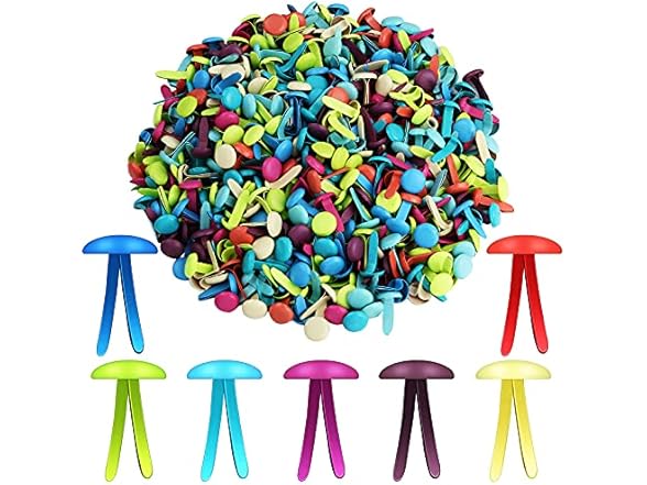 1000 Pcs Paper Brass Fasteners