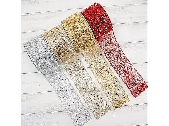 CT CRAFT LLC Sparkling Glitter Mesh Wire