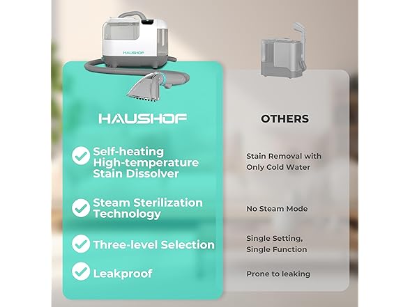 HAUSHOF Steam Portable Carpet Cleaner Cream