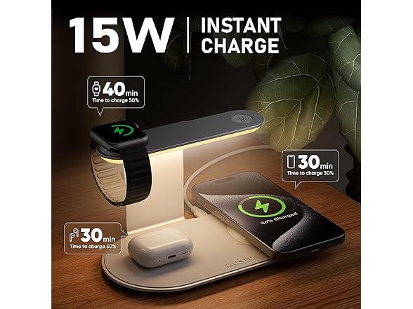 GUSGU 3 in 1 Charging Station with Night Light - Gallery 3