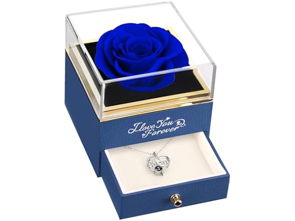 WILDLOVE Preserved Real Blue Rose