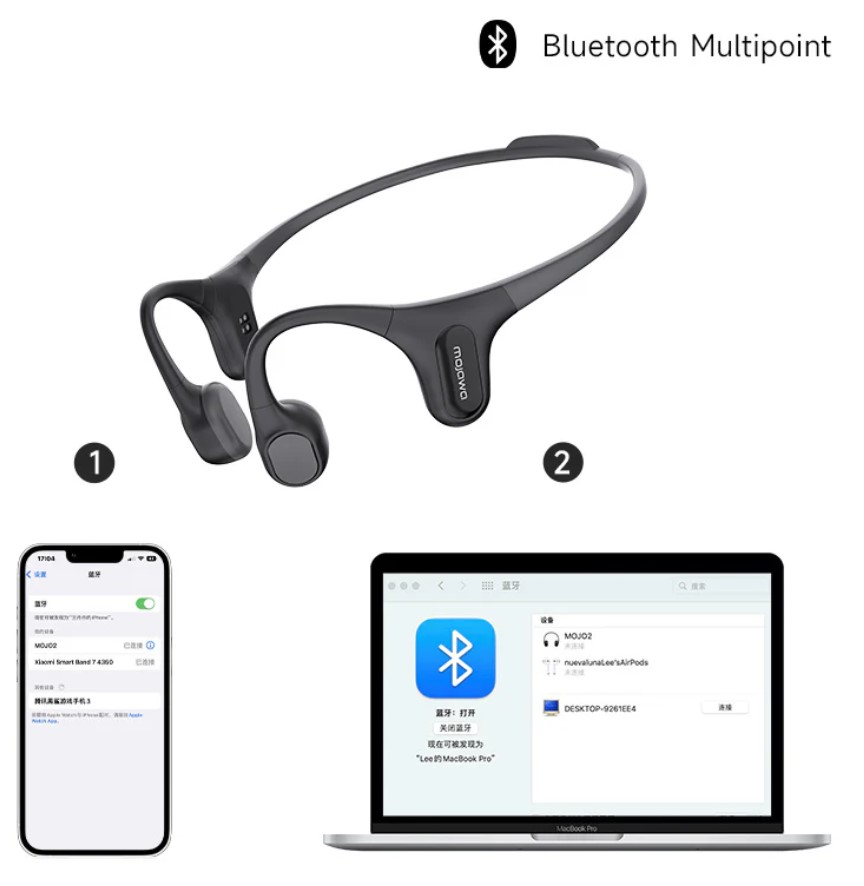 Mojawa Run Plus Bone Conduction Sport Headphones (Refurbished) - Gallery 14