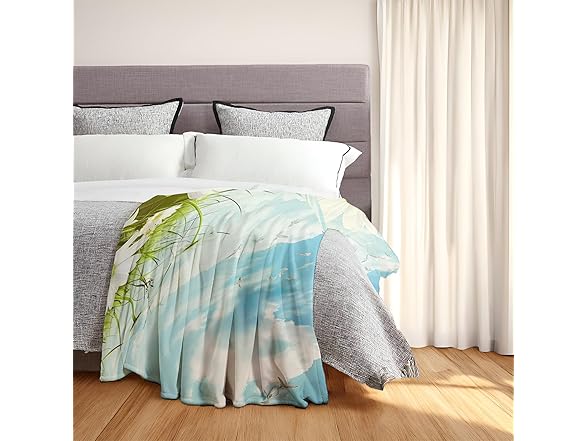 MIEPOS Sunny Daisy Meadow Throw Blanket