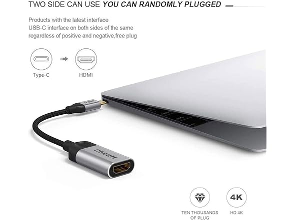 QGeeM USB C to HDMI Adapter - Gray
