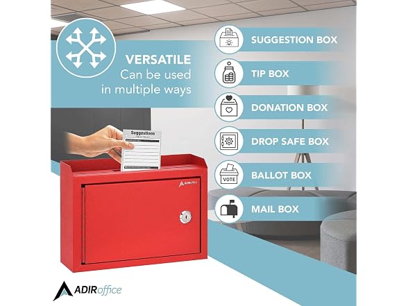 Adir Suggestion Box with Lock and Slot
