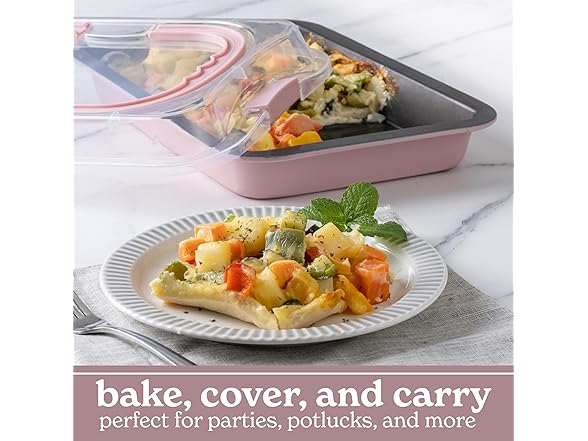 10 Pc Nonstick Baking Pans Set Pink