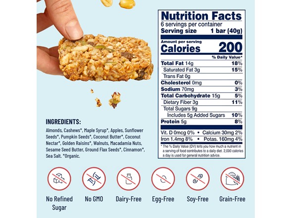 (18ct) YES BAR Gluten-free Snack Bars - Best Sellers