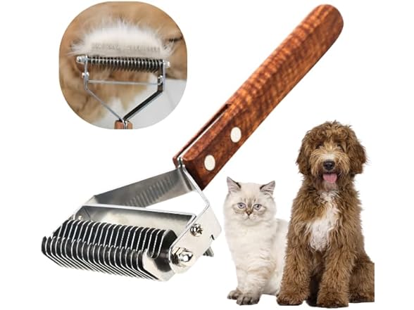 Poodoodle 2 in 1 Dogs Cats Dematting Grooming Comb