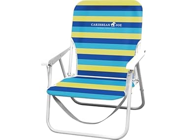 $22.99, Was $35.99, 36% Off! CARIBBEAN JOE Folding Beach Chair dealfomo