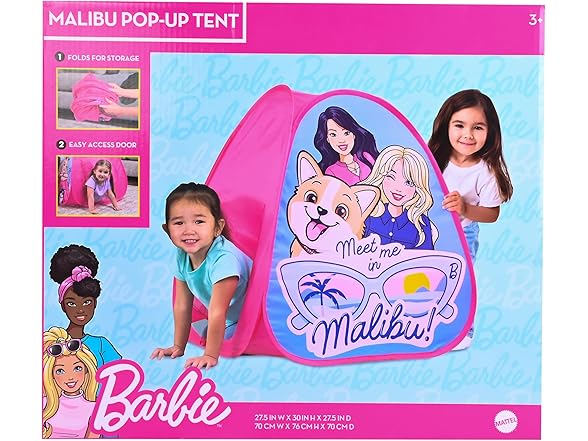 Barbie™ Malibu Pop Up Play Tent for Kids