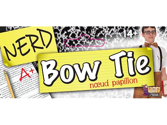 Forum Novelties Nerd Bowtie Bow Tie Plaid Geek - Gallery 2