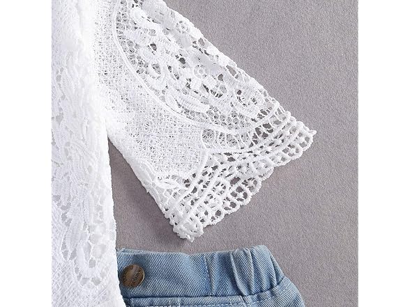 Ciycuit (0-6 MOS) Newborn Baby Girl Lace Jeans