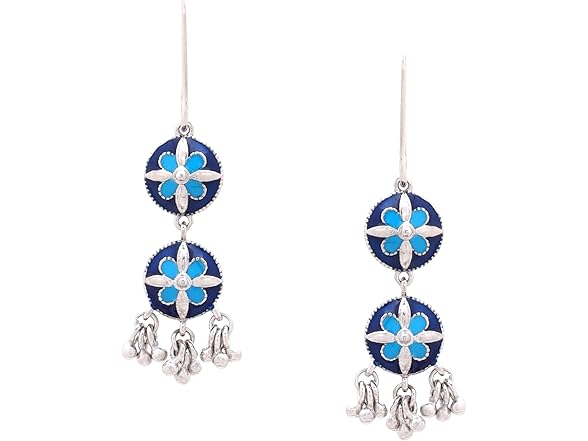 Navicia Azure Floral Drop Earrings