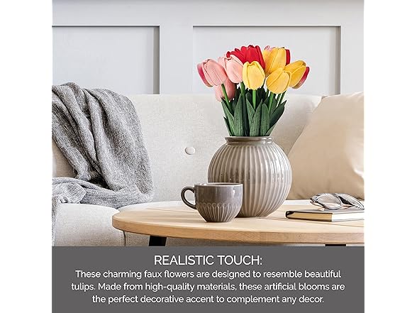 Mikasa Artificial Tulip Bouquet, 13 Inch