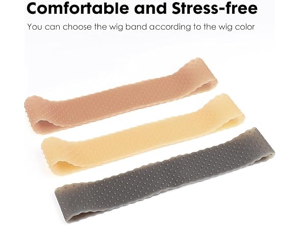 Yuest Silicone Wig Grip Band Brown 2pk
