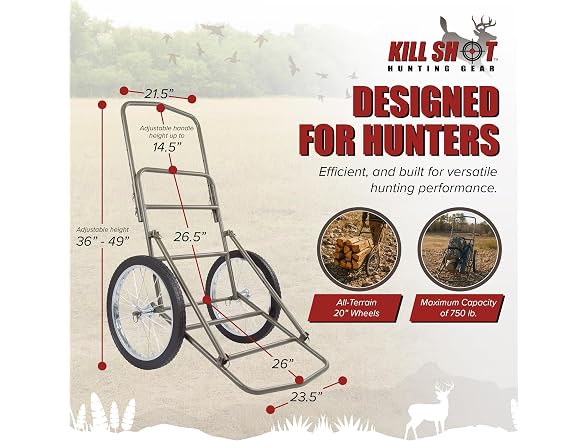 Kill Shot Deer Hunting Game Cart 750 lb Capacity