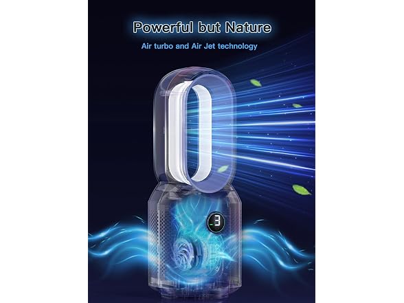 let'me 13 Inch Desk Fan Bladeless