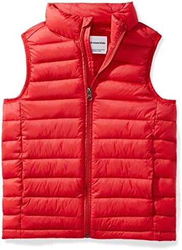 Amazon Essentials Toddler Boys' Lightweight Water-Resistant Packable Hooded Puffer Vest