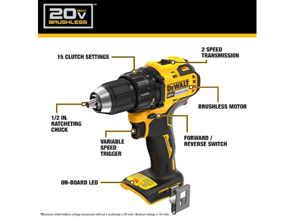 DEWALT DCK330P2 20V MAX Brushless 3-Tool Combo Kit