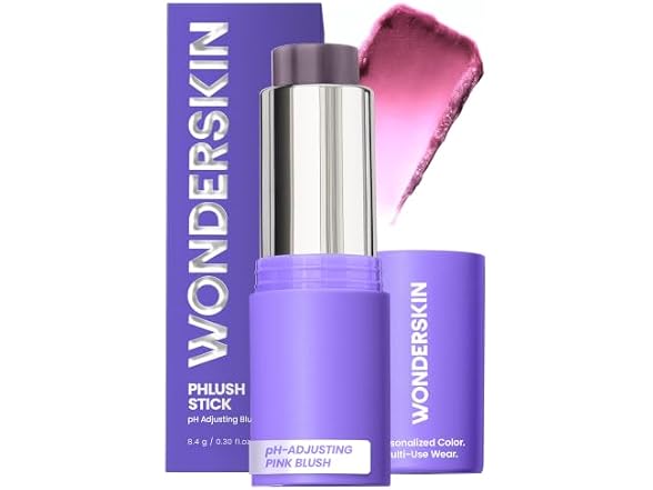 Wonderskin Cream Blush Stick pHActivated  pHlush Stick MultiUse Blush for Cheeks and Lips Cooling Nourishing ColorAdjusting Makeup