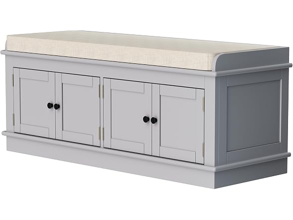 MODCART Storage Bench 4 Doors Gray