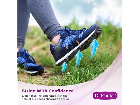 Dr. Plantar Massaging Gel Insoles for Women, Sizes 6-10, Trim to Fit