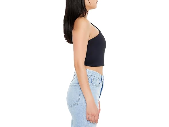 Forever 21 Ruched One-shoulder Crop Top
