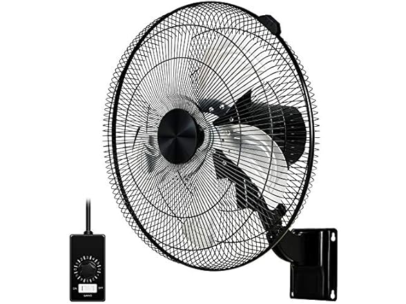 Simple Deluxe 18" Metal Wall Mount Fan
