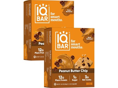 $21.99 IQBAR Plant Protein Bars, Peanut Butter Chip, 24c dealfomo