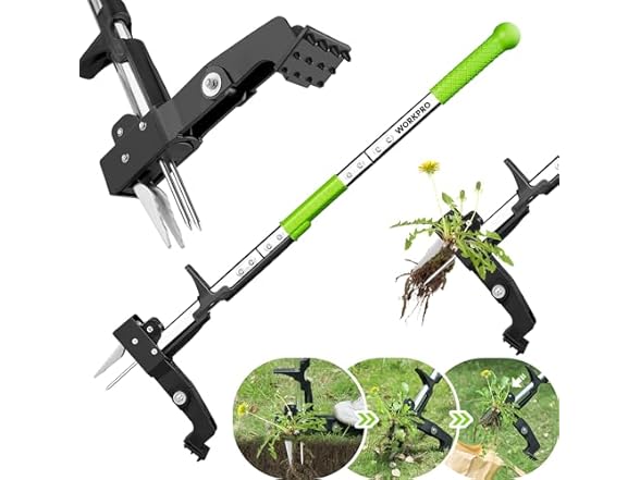 WORKPRO Stand Up Weed Puller Tool Pink