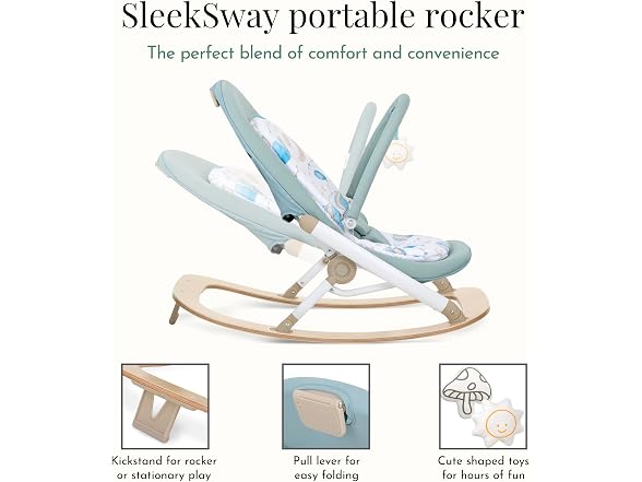Evolur SleekSway Portable Baby Rocker