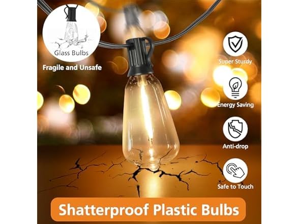 Brightever 3 Color in 1 LED Outdoor String Lights with Remote, 100FT