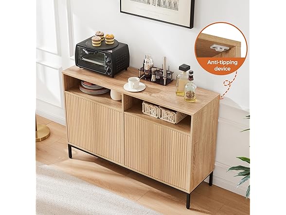 Mericonia Farmhouse Buffet Sideboard Cabinet with Storage