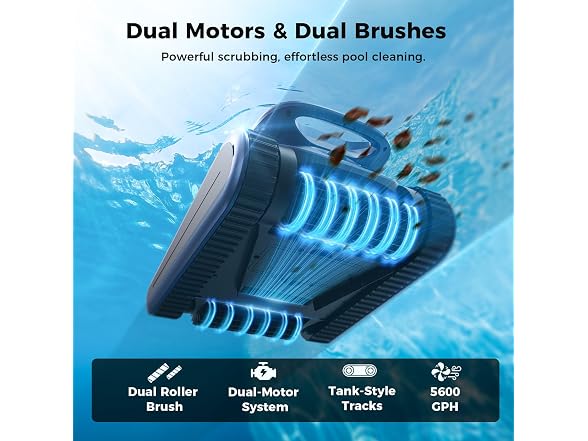 5600GPH Robotic Pool Cleaner,240Min