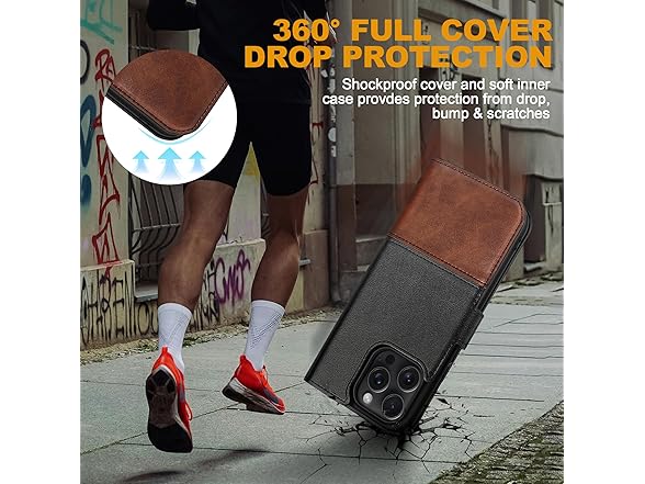 Hinpia Wallet Case for iPhone 15 Pro Max